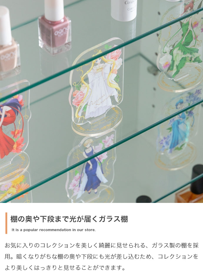 コレクションラック 幅50cm×奥行29.6cm Mysa 引き出し付きコレクションケース