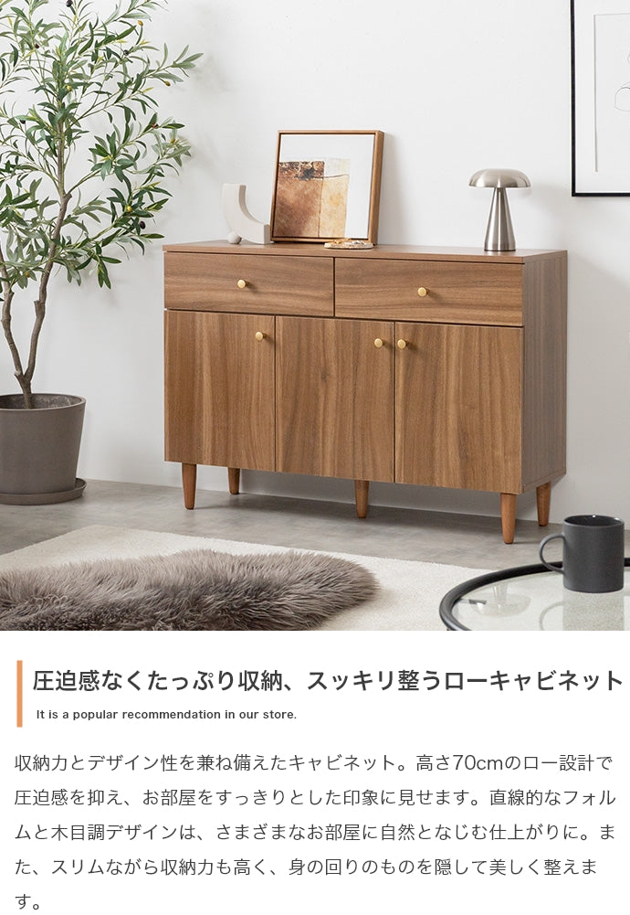 キャビネット 幅100cm 引き出し付きキャビネット サイドボード リビングボード 引き出し付き