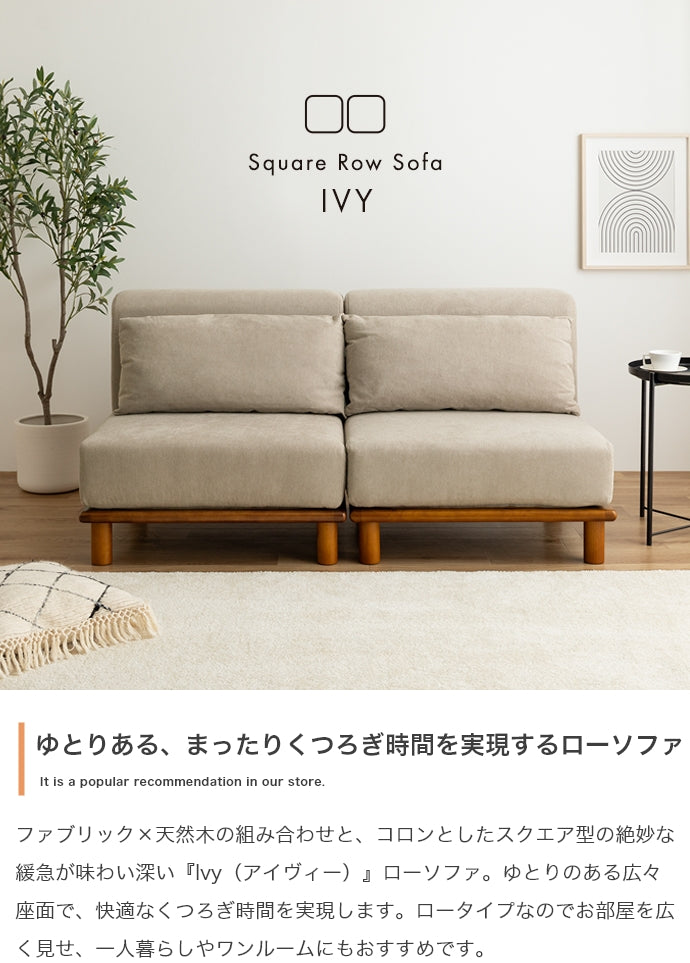 ソファー 2点セット Ivy ローソファー フロアソファー ソファーベッド