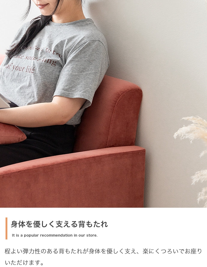 ソファー 2人掛け Ami 2人掛けコンパクトベロアソファ ローソファー フロアソファー