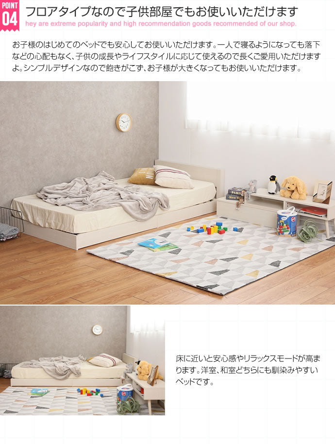 ベッド シングル Seth すのこフロアベッド すのこベッド パイプベッド ベット すのこ
