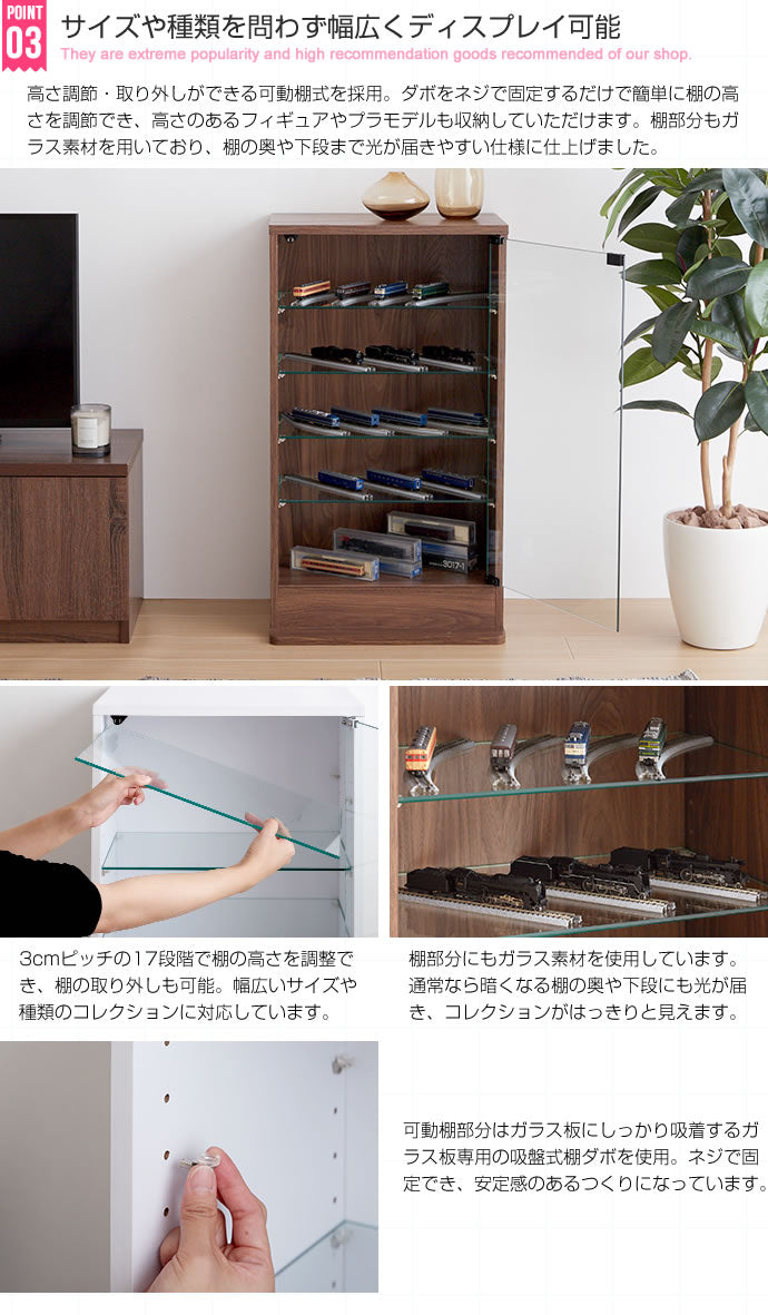 コレクションラック 幅46cm×奥行28cm Legen コレクションケース 幅46cm