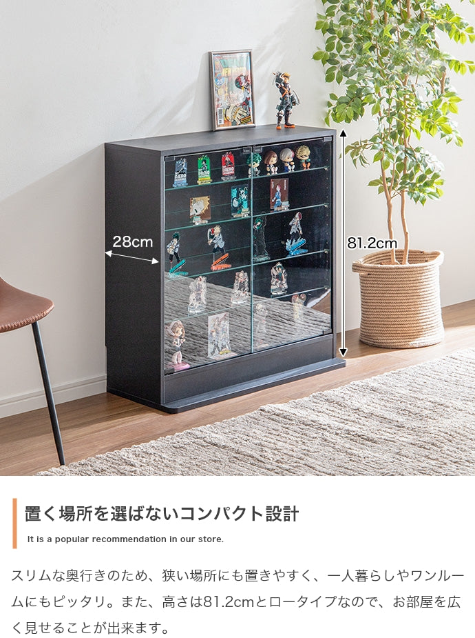 コレクションラック 幅80cm×奥行28cm Legen コレクションケース 幅80cm