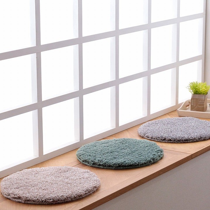 スレッド チェアパッド BE 35X35 35cm 円形 チェア ダイニングチェア デザインチェア