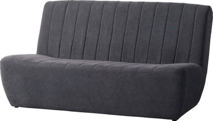 ソファー 幅130×奥行88×高さ75cm ローソファー チャコールグレー 完成品