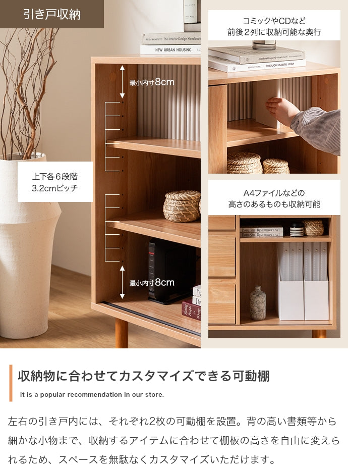 キャビネット 幅115cm 引き出し付きキャビネット サイドボード リビングボード 引き出し付き