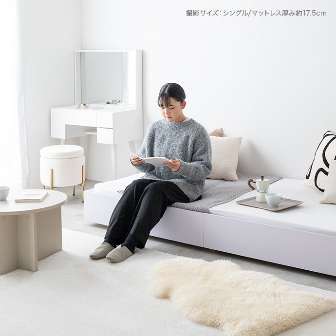 ベッド セミダブル Slib すのこローベッド すのこベッド パイプベッド ベット すのこ