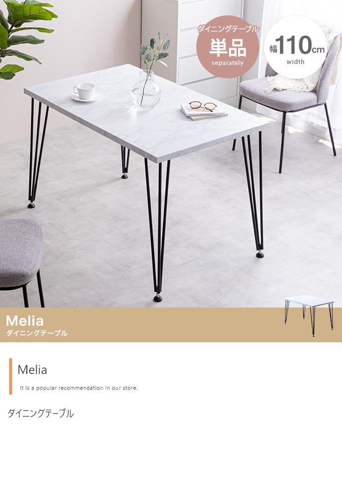 ダイニングセット 幅110cm Melia ダイニングテーブル ダイニング家具
