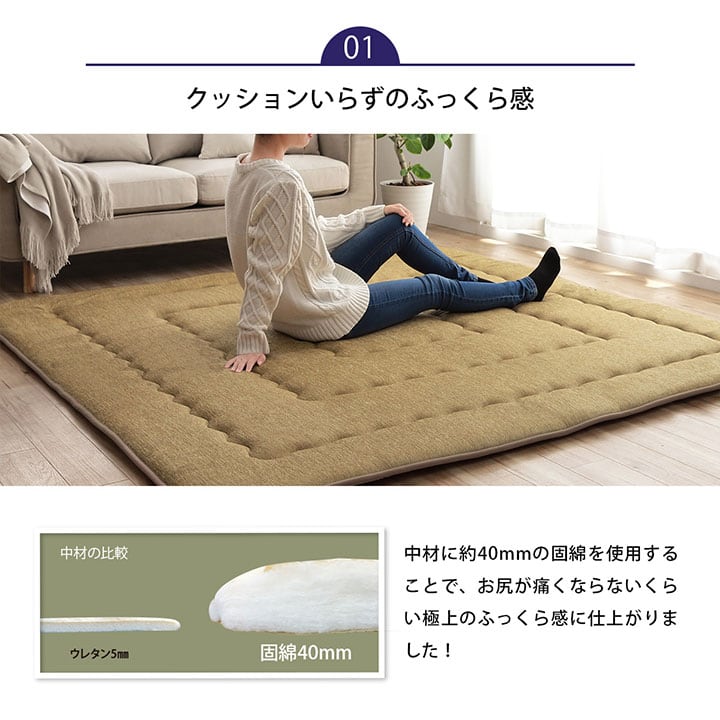こたつ敷 モデルノ F 長方形 敷 BE 190X240 190×240cm こたつテーブル
