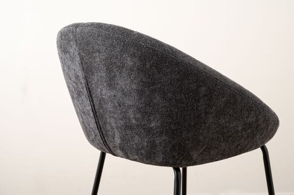 ダイニングチェア ハイチェア 幅50×奥行51×高さ89cm ダイニング家具 ダークグレー スチール