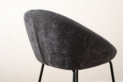 ダイニングチェア ハイチェア 幅50×奥行51×高さ89cm ダイニング家具 ダークグレー スチール