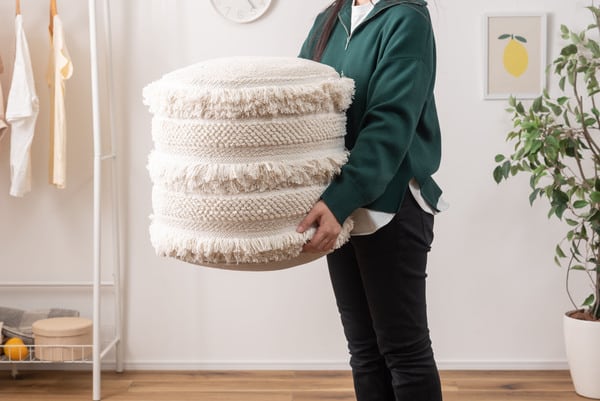 フロアチェア ラウンドスツール 幅45×奥行45×高さ43cm チェア ダイニングチェア 回転チェア