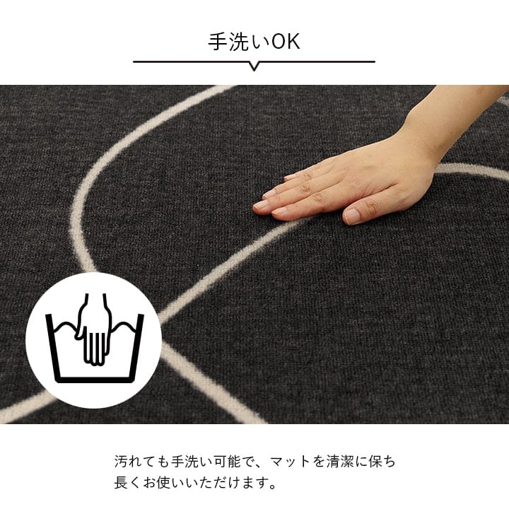 デスクカーペット スパニッシュ ミニラグ BR 110X133 110×133cm デスク 学習机