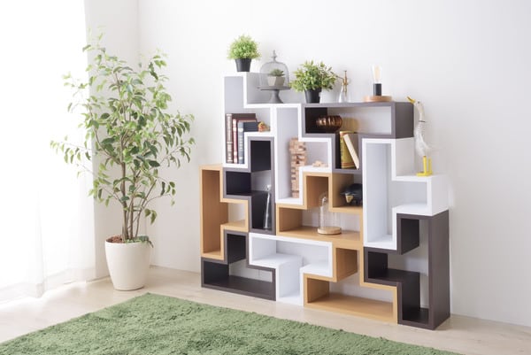 ストレージ パズルラック トツゾー 幅54×奥行23×高さ36cm リビング収納 完成品 組立不要