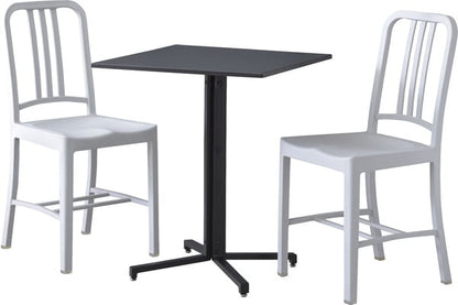 ダイニングテーブル スクエア 幅60×奥行60×高さ73cm ダイニング家具 ブラック スチール