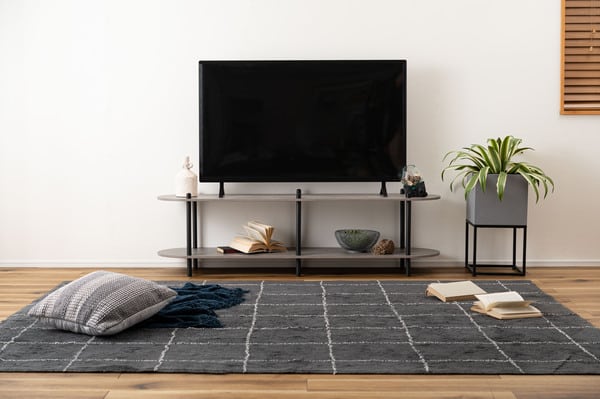ストレージ オープンラック2段 幅155×奥行38×高さ45.5cm リビング収納 2段 ブラック
