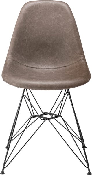 ダイニングチェア 幅47×奥行55×高さ83cm ダイニング家具 ブラウン ダークグレー レザー