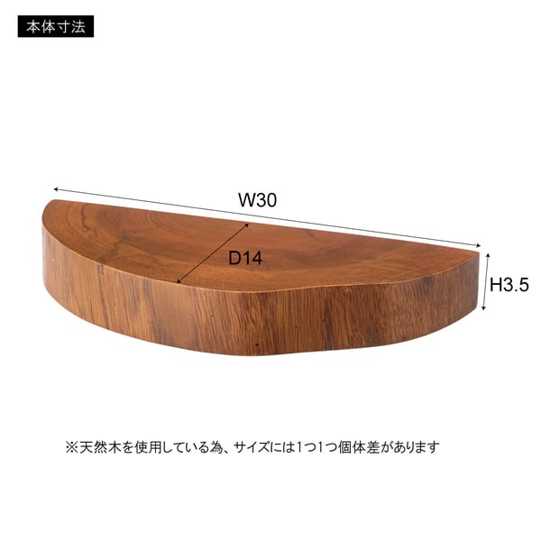 ストレージ ウォールシェルフ 幅30×奥行14×高さ3.5cm リビング収納 完成品 組立不要 北欧