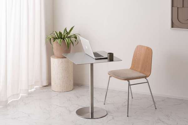 ダイニングテーブル カフェテーブル スクエア 幅60×奥行60×高さ72cm ダイニング家具 シルバー