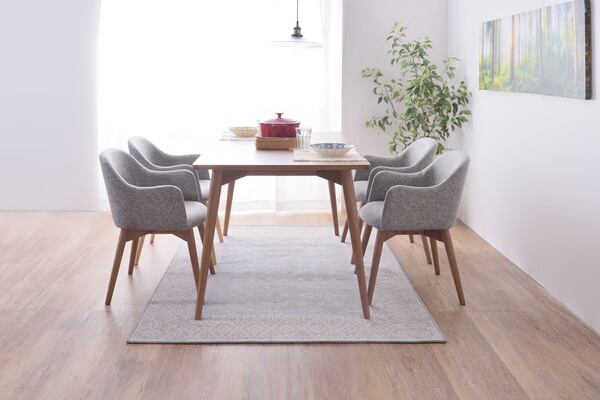 カラメリ ダイニングテーブル 幅150×奥行80×高さ72cm ダイニング家具 ブラウン ナチュラル 天然木