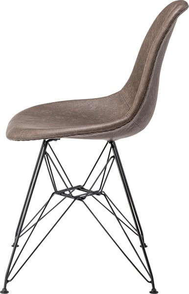 ダイニングチェア 幅47×奥行55×高さ83cm ダイニング家具 ブラウン ダークグレー レザー