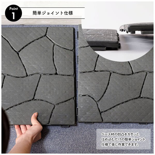 ガーデン & リゾート フロアパネル 幅30×奥行30×高さ2cm エクステリア 完成品 組立不要