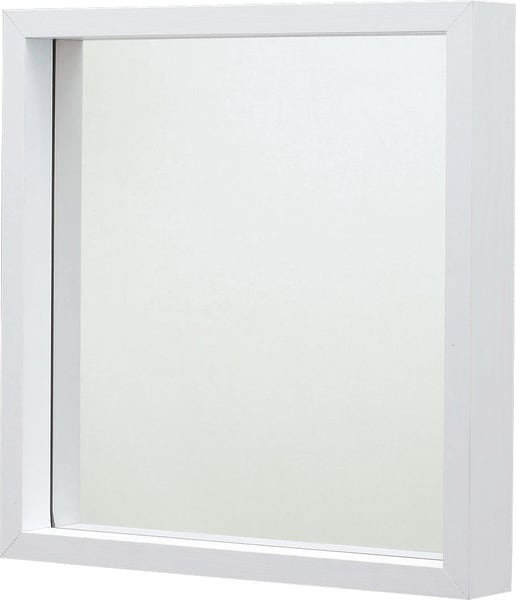 ミラーL 幅42×奥行6×高さ42cm 完成品 ウォールナット ホワイト