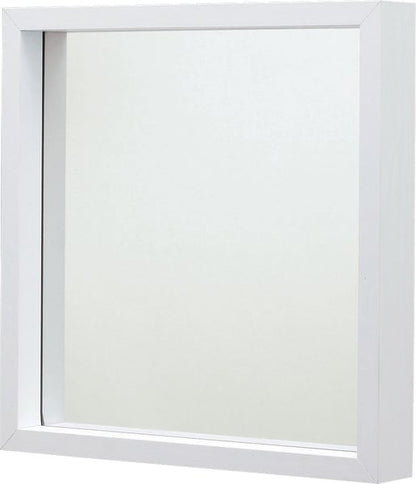 ミラーL 幅42×奥行6×高さ42cm 完成品 ウォールナット ホワイト