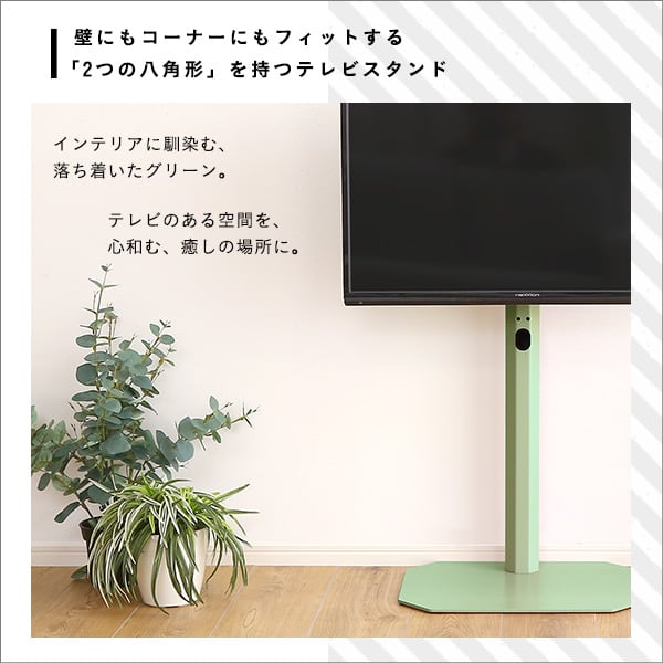 テレビ台 北欧インテリア 八角テレビスタンドロータイプ専用 ハードディスクホルダーセット TV台
