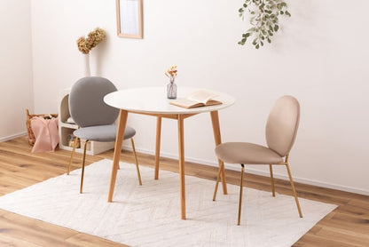 ダイニングチェア 幅49×奥行53×高さ76cm ダイニング家具 ベージュ グレー 背もたれ スチール