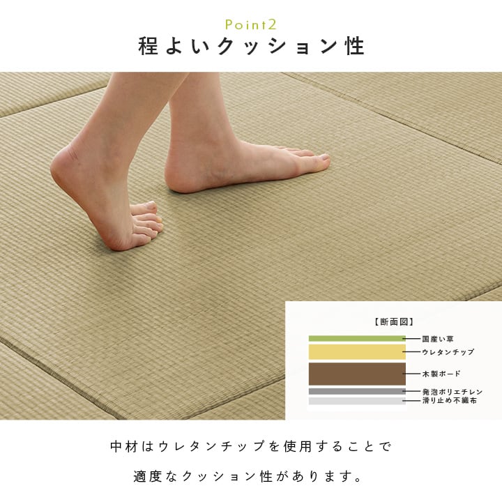 置き畳 ハイハイ畳AZ 半畳 70X70 70×70cm ラグマット カーペット ラグ 絨毯 日本製