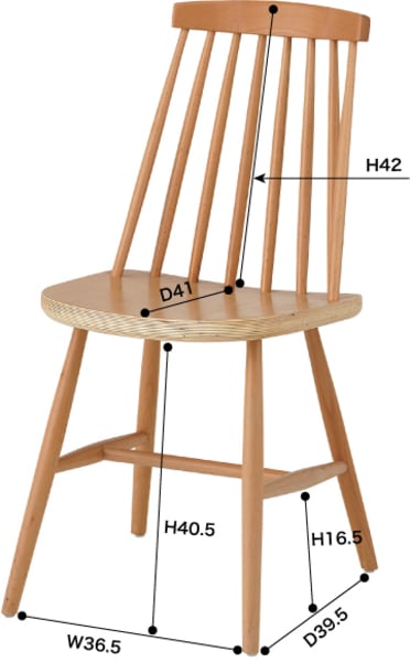 ダイニングチェア 幅41×奥行51×高さ82cm ダイニング家具 完成品 組立不要 ブラック 全4色
