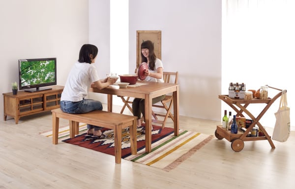 アルンダ ダイニングテーブル 幅180×奥行85×高さ72cm ダイニング家具 ダイニングセット