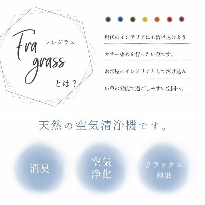 置物 フレグラス BL 50X70 70cm フェイクグリーン オブジェ ブルー オレンジ 全2色