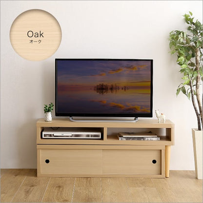伸縮式テレビ台 引き戸タイプ 完成品 コーナーテレビ台 ローボード TVラック 一人暮らし