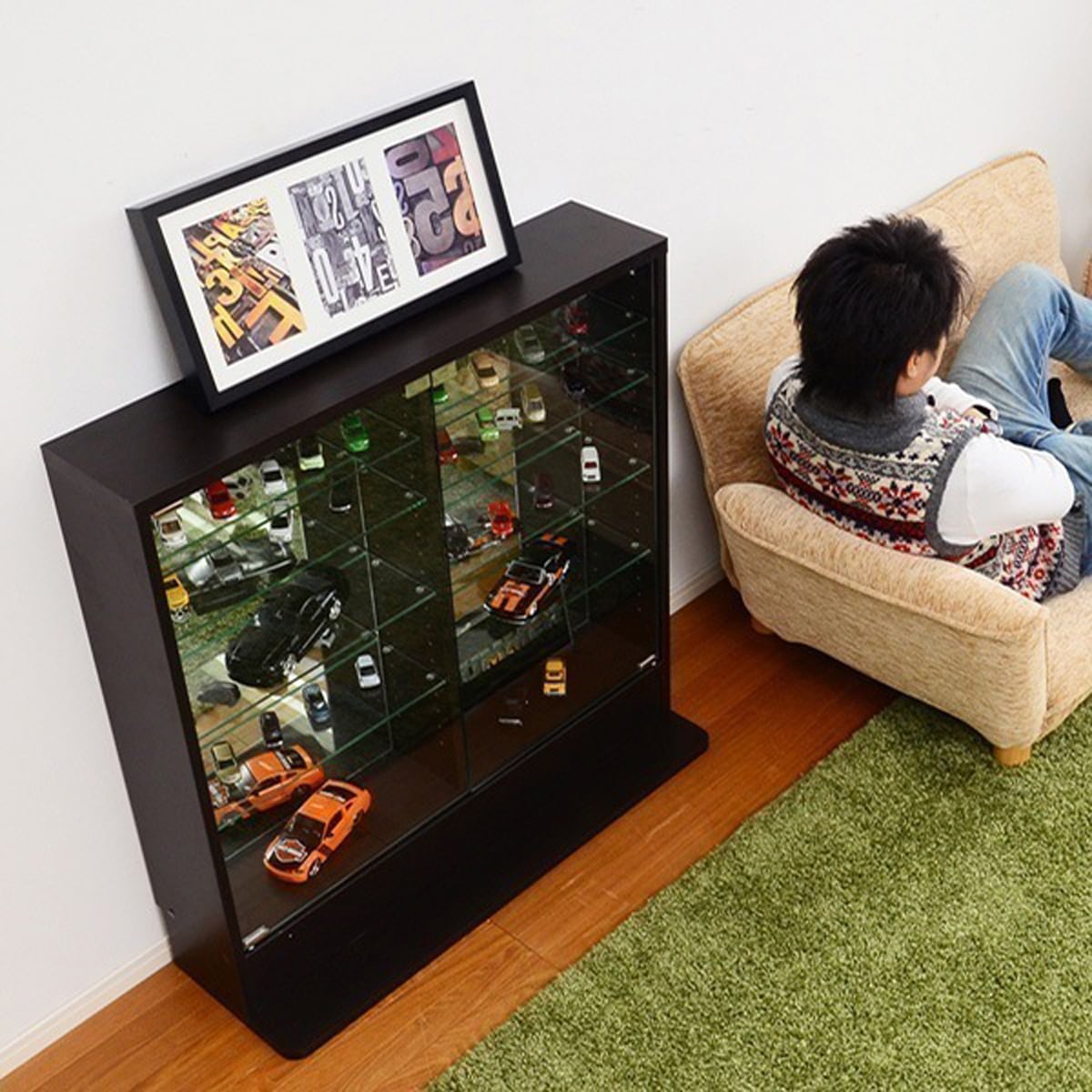 コレクションラック 浅型ロータイプ コレクションケース 壁面収納 フィギュアケース フィギュアラック