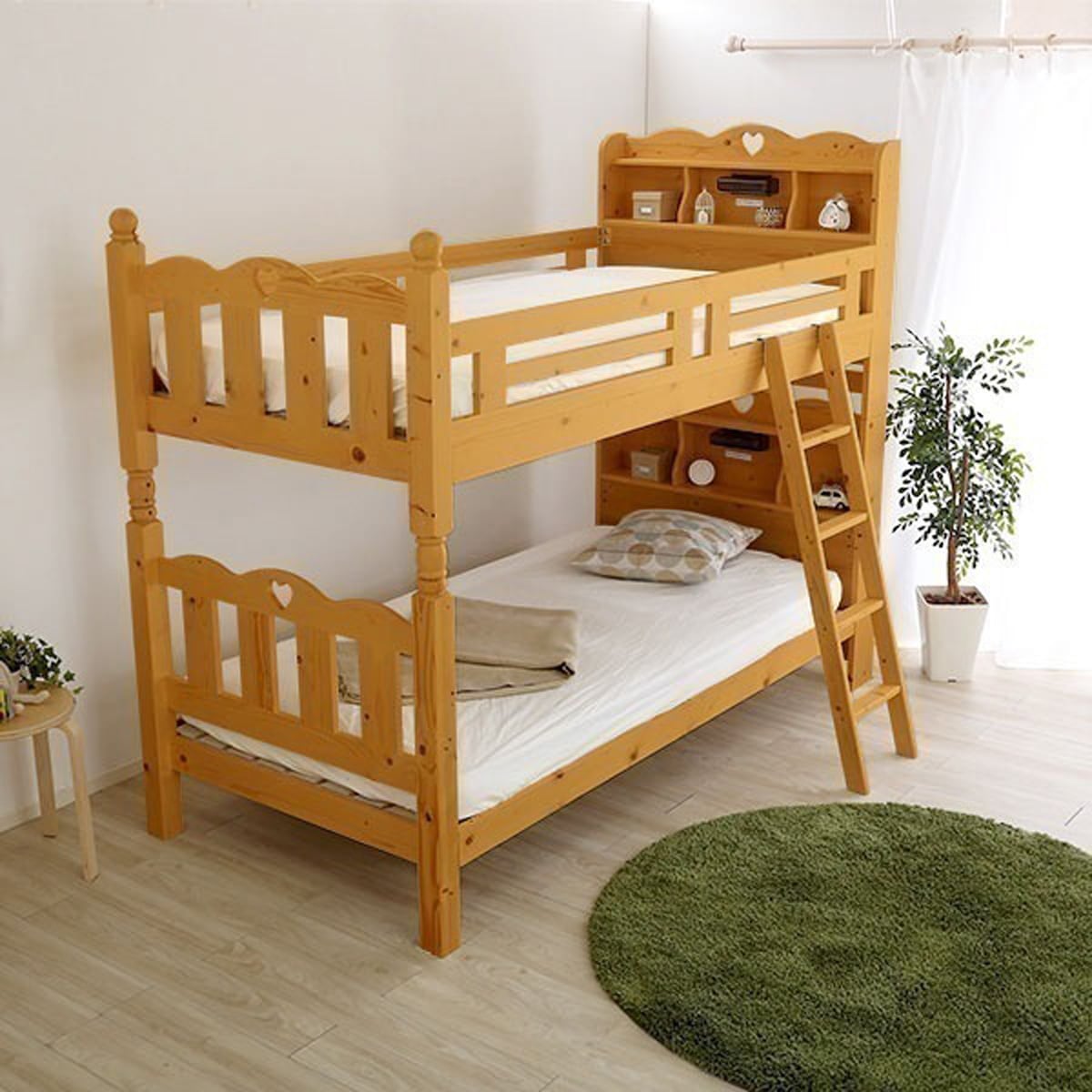 耐震仕様のすのこ2段ベッド (ベッド すのこ 2段) 2段ベッド 二段ベッド 省スペース 全2色