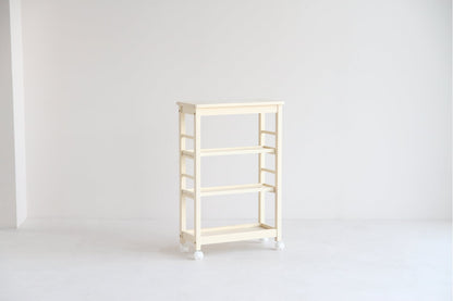 スリムワゴン 4段 リビング収納 スリム 薄型 ワゴン
