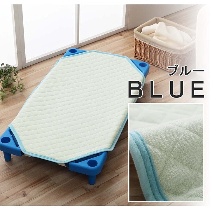 キッズ 敷パッド BL 58×101cm 日用品 ブルー ピンク 全2色 寝具