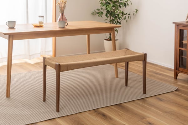 スツール ペーパーコードベンチ 幅105×奥行36×高さ46cm オットマン 腰掛け 完成品 ベンチ