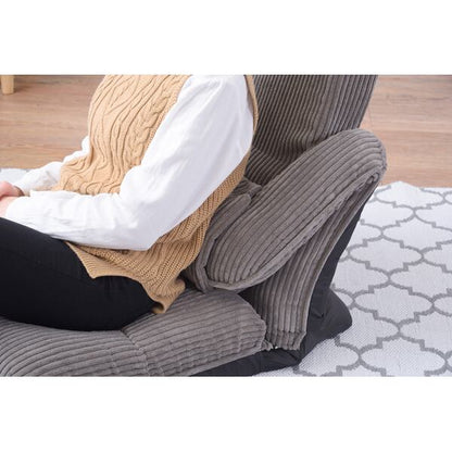 4WAYハイバックフロアチェア 幅47×奥行70×高さ18cm ダイニングチェア 回転チェア リクライニング スチール