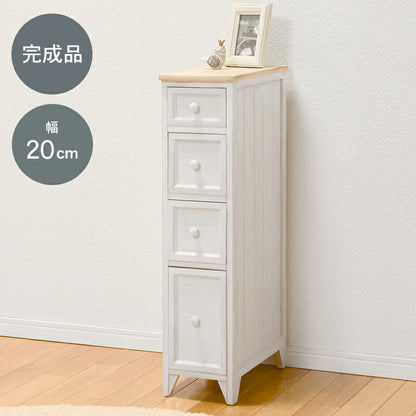 チェスト チェスト-MCH52スリム 20×40×85cm 衣類収納 引き出し付き 完成品