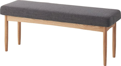 ダイニングチェア エコモ ベンチ 幅110×奥行35×高さ44cm ダイニング家具 ブラウン グレー 天然木