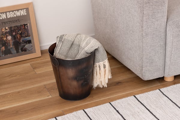 ダストボックス 幅25×奥行25×高さ29cm 日用品 完成品 組立不要 φ25×H29
