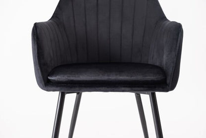 ダイニングチェア 幅55×奥行58×高さ84.5cm ダイニング家具 ブラック グレー スチール
