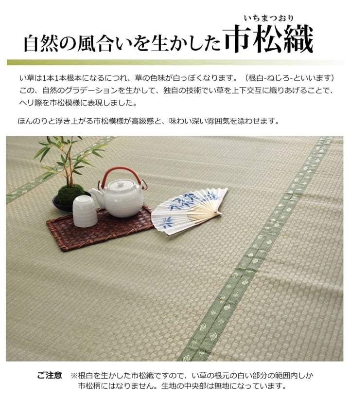 い草ラグ F不知火 ヒバ 三六4.5畳 273X273 273×273cm ラグマット カーペット