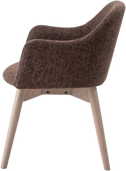 カラメリ 幅50×奥行55×高さ73cm ダイニングチェア デザインチェア 回転チェア 完成品 天然木