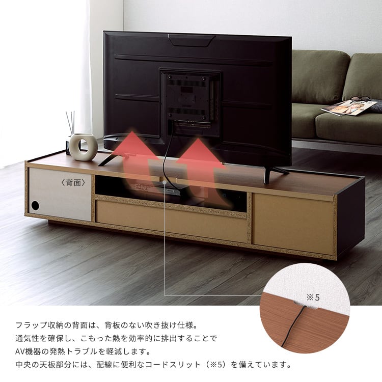 モルタル調×木目 モダンテイストなテレビ台 180cm幅 テレビ台 ローボード 収納 テレビボード
