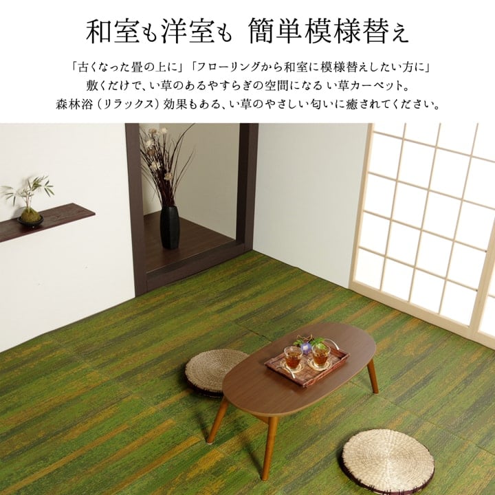 花ござ カイン 江戸間3畳 BL 174X261 174×261cm ラグマット カーペット ラグ