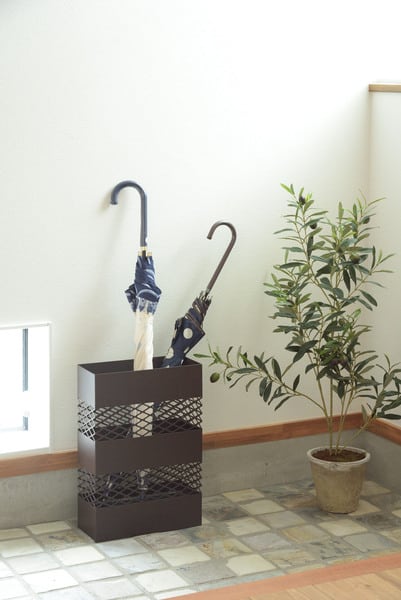 カサタテ 傘立て 幅28×奥行12×高さ41cm 玄関収納 完成品 組立不要 スリム 薄型 ホワイト
